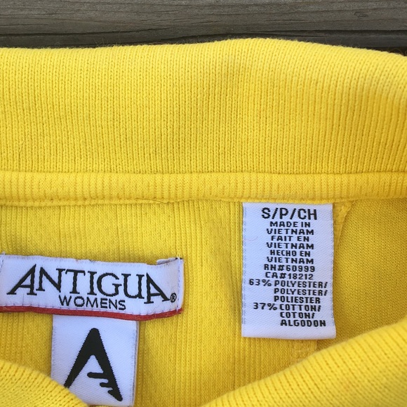 Yellow Antigua Polo Golf Shirt - Picture 6 of 8